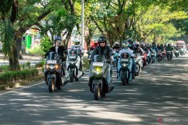 Rayakan satu dekade NMAX, ratusan biker Sulsel riding ke Puncak Malino