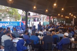 Kepala BPOKK Demokrat gelar Ngopi Sore penataan organisasi di Bukittinggi