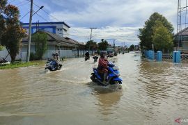 Sungai Kayan meluap, ibu kota Kaltara banjir mencapai 45 cm
