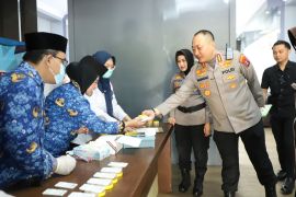 Sasar puluhan PJU kepolisian, Polresta Malang laksanakan tes urine