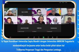 Univsm Balangan adakan rakor dengan AMIKOM Yogyakarta via zoom