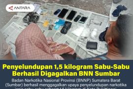Penyelundupan 1,5 kilogram sabu-sabu berhasil digagalkan BNN Sumbar