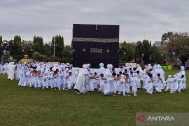 Ratusan  siswa di Kudus ikuti latihan manasik untuk penguatan karakter