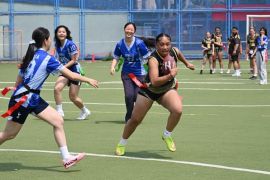 Pelajar China-AS bina persahabatan lewat pertandingan olahraga "flag football"