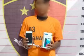 Seorang tersangka pencuri HP diringkus, satu lagi masih buron