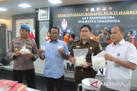 Polresta Samarinda  musnahkan barang bukti narkoba 5,9 kilogram