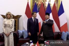 Lukisan Bung Karno dan I Gusti Ngurah Rai tarik perhatian Macron