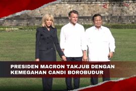 Presiden Macron takjub dengan kemegahan Candi Borobudur