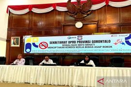 Dinkes Gorontalo wujudkan lingkungan kerja bebas asap rokok