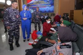 Donor darah HUT ke-69 Penerbangan TNI AL