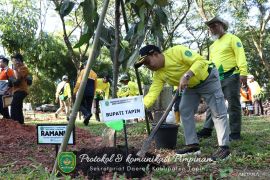 Pemkab Tapin tanam pohon buah lokal di RTH Keraton Lama