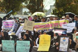 Tolak penghapusan TPP, nakes dan guru aksi damai di DPRD Padang Panjang