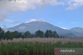 Gunung Raung, Jawa Timur kembali erupsi dengan letusan 400 meter di atas puncak