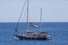 Kapal Freedom Flotilla "Handala" berlayar antar bantuan ke Jalur Gaza