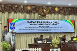 Fraksi DPRD HSS berikan pandangan umum raperda pertanggungjawaban APBD 2024