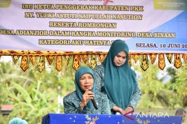 Ketua PKK Madina monitoring desa binaan di Desa Adianjior