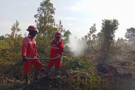 Tim gabungan terus melakukan upaya pemadaman karhutla di Singkawang