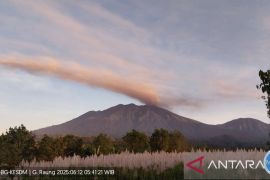 Gunung Raung erupsi lima kali pada Kamis pagi