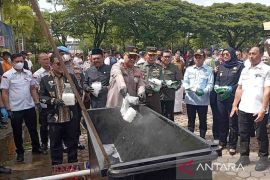 Polda Aceh musnahkan ratusan kilogram narkoba, termasuk kokain 25 Kg