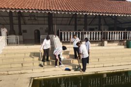 Polda Banten gelar kerja bakti di kawasan Masjid Agung Banten Lama