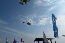 Polda Lampung patroli udara untuk pengamanan WSL Krui Pro 2025