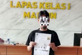 Satu warga binaan kasus terorisme di Lapas Kelas I Madiun bebas
