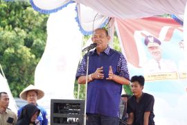 Bupati Langkat bersyukur produksi padi petani meningkat di Desa Purwo Binganun Sei Bingai