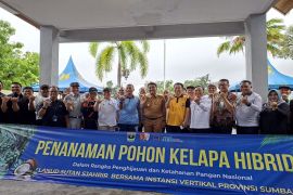 Wagub Sumbar apresiasi gerakan penanaman kelapa di kawasan Lanud Sutan Syahrir