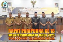 Ketua DPRD Kaltara Memimpin Rapat Paripurna ke-18 Masa Persidangan III
