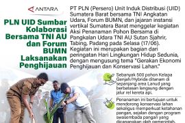 PLN UID Sumbar kolaborasi bersama TNI AU dan Forum BUMN laksanakan penghijauan