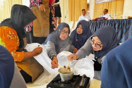 Pemkab Mojokerto berdayakan perempuan lewat berlatih membatik