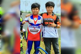 Dua pembalap cilik Sampit unjuk kemampuan di Kejurnas Motoprix