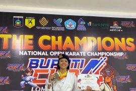 Karateka Polda Kaltara Juara 1 Pada National Open Karate Championship Bupati Lombok Tengah
