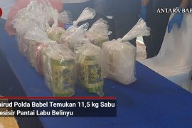 Polairud Polda Babel temukan 11,5 kg sabu di pesisir pantai Belinyu (video)