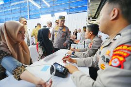 Kapolri hadiri Bakti Kesehatan-Donor Darah KSPSI, sebagai wujud kepedulian ke buruh