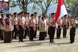 Gladian Pramuka Peduli 2025 sekaligus pelantikan perdana saka Kominfo Kota Solok