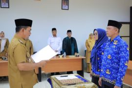 Wabup Parulian lantik dua pejabat Disdukcapil Pasaman