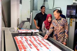 Sekda, KPU dan Bawaslu Barito Utara kunjungi percetakan surat suara PSU