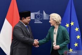 Prabowo sebut Indonesia-EU berikan contoh baik di tengah gejolak global