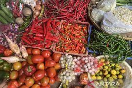 Harga pangan Senin ini, cabai rawit Rp72.571/kg dan bawang merah Rp39.200/kg