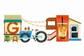 Google doodle rayakan momen spesial kopi susu gula aren hari ini