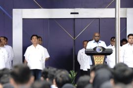 Jajaran Kanwil  Kemenkum Babel hadiri apel pagi  bersama, ini pesan Menteri HAM