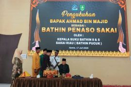 Ahmad Bin Majid dikukuhkan sebagai Bathin Panaso Sakai, Pemerintah tegaskan komitmen lindungi masyarakat adat