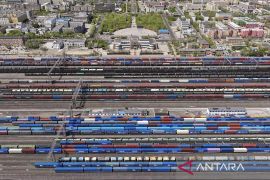 Pelabuhan Xinjiang tangani 4.000 perjalanan kereta barang China-Eropa