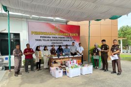 Kejari Singkawang memusnahkan ratusan gram barang bukti narkotika