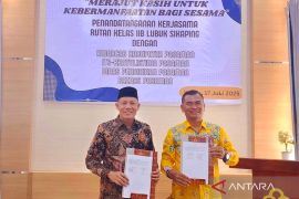 Rutan Lubuk Sikaping teken MoU dengan Kwarcab sinergi pembinaan karakter warga binaan