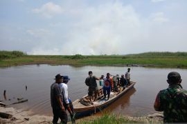 Satgas karhutla Tanjabbar upaya padamkan kebakaran di Pematang Lumut