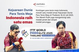 Kejuaraan Dunia Para Tenis Meja: Indonesia raih satu emas