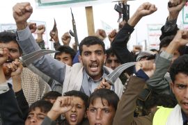 Ribuan orang berunjuk rasa di Sanaa untuk protes kelaparan di Gaza