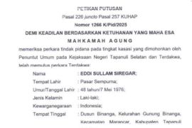 MA tolak kasasi, Anggota DPRD Tapsel tetap aktif meski berstatus terpidana